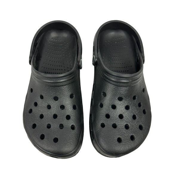 St Johns Bay Black Rubber Clog Sandals Womens Size 10-11 Lightweight Comfort Fit - Picture 5 of 9